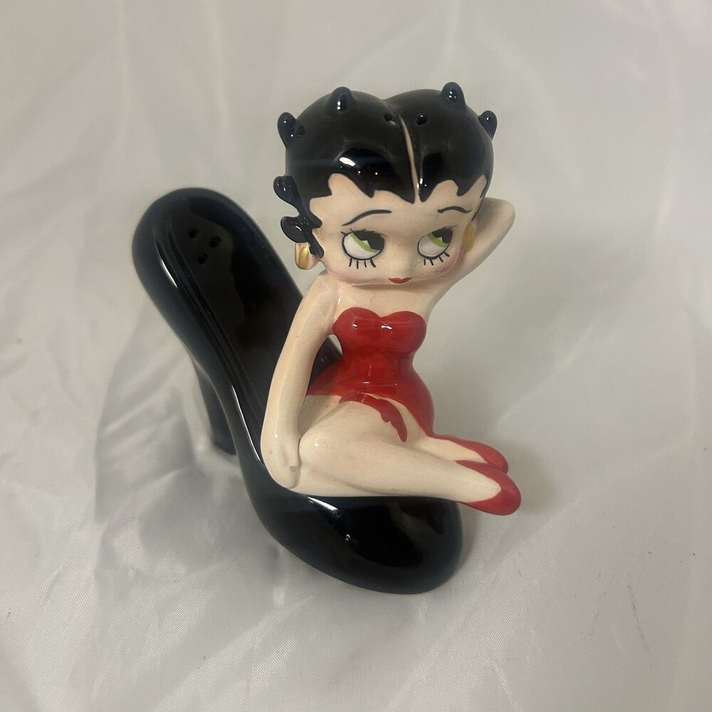Betty Boop Salt Pepper Shaker Magnetic High Heel Shoe Single